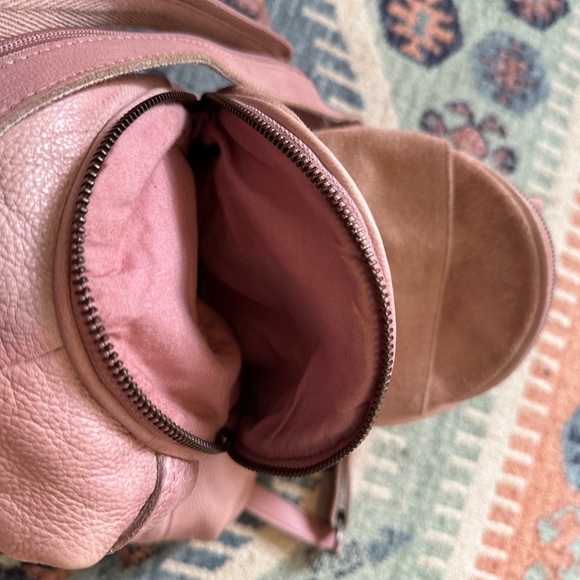 Pink Free People Soho convertible backpack leather - Picture 3 of 14